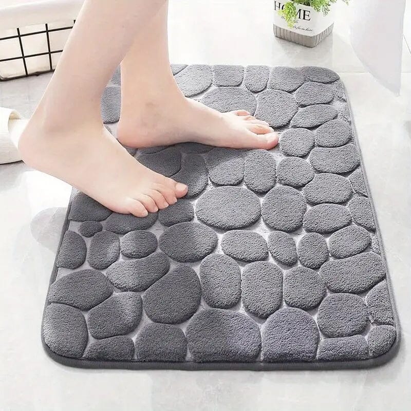 Memory Foam Bath Rug with Cobblestone Embossment Bath - DailySale