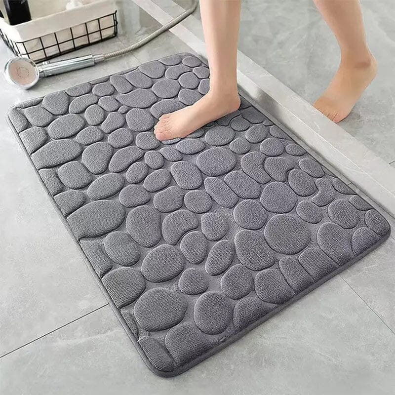 Memory Foam Bath Rug with Cobblestone Embossment Bath - DailySale