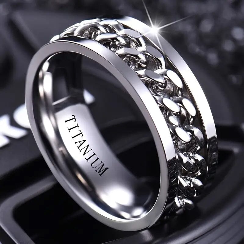 Men's 8mm Titanium Steel Ring Rings 5 - DailySale