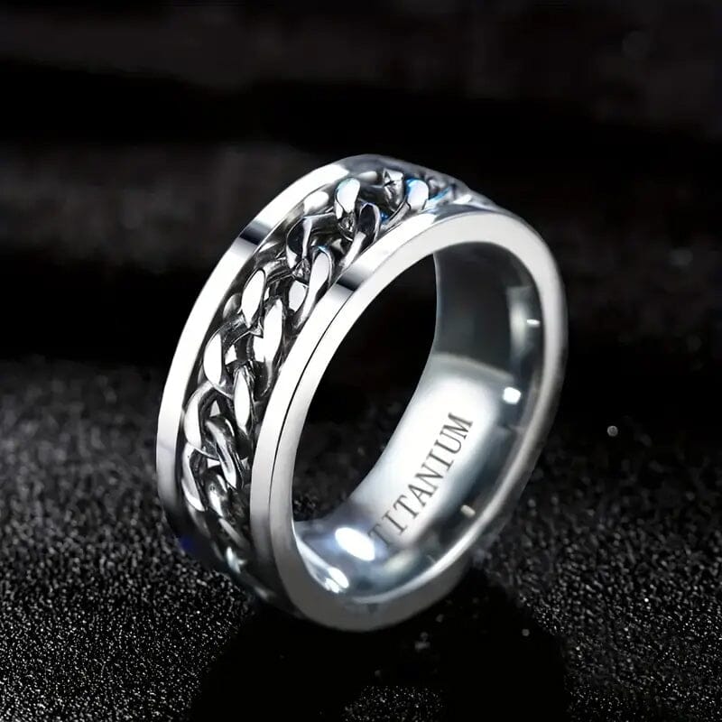 Men's 8mm Titanium Steel Ring Rings - DailySale