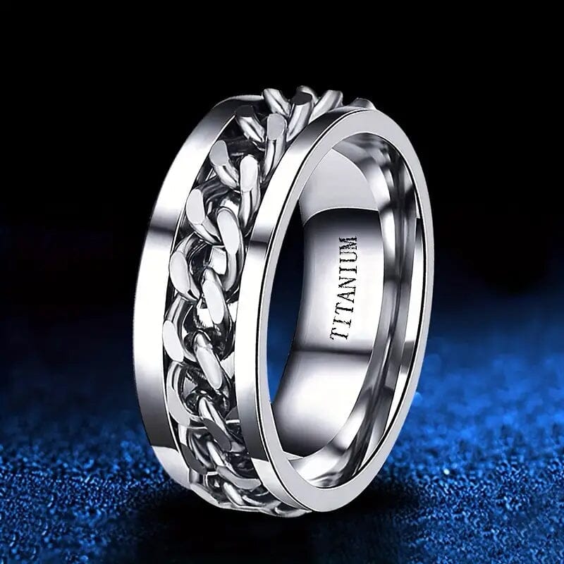 Men's 8mm Titanium Steel Ring Rings - DailySale