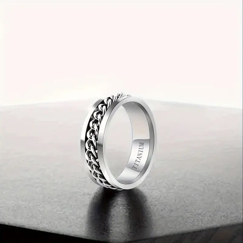 Men's 8mm Titanium Steel Ring Rings - DailySale