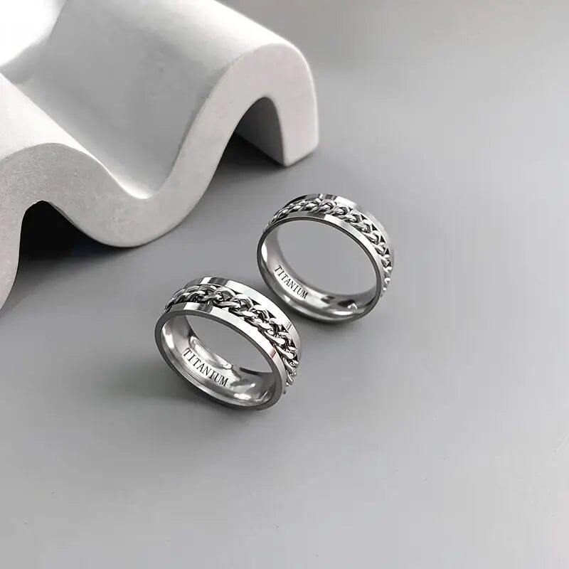 Men's 8mm Titanium Steel Ring Rings - DailySale