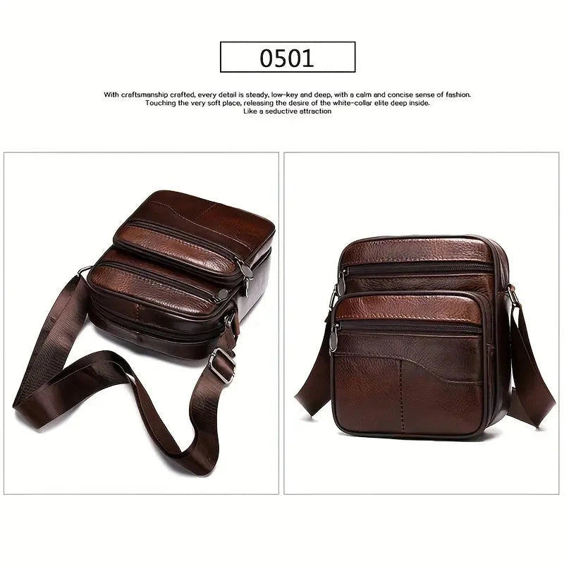 Men's and Woman's Genuine Leather Satchel Crossbody Bag Handbags & Wallets - DailySale