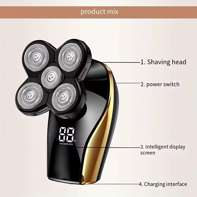 Men's Cordless Rechargeable Wet/Dry Shaver with LED Display Men's Grooming - DailySale