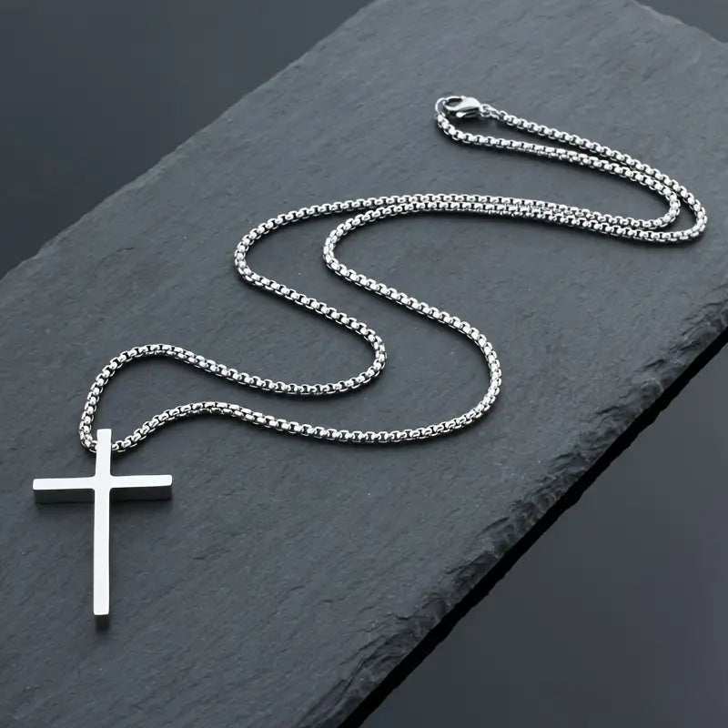 Men's Fashion Stainless Steel Cross Pendant Necklace Necklaces - DailySale