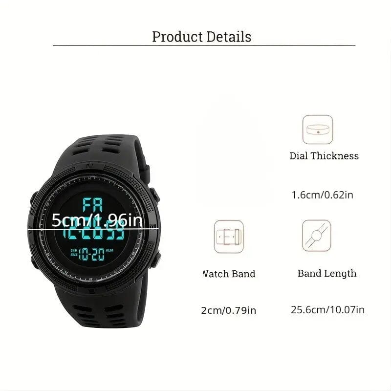 Men's Large Dial Sports Electronic Watch Women's Shoes & Accessories - DailySale