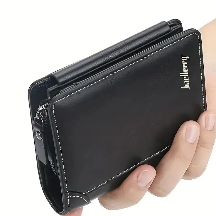 Men's Short Multi-Card Slots Tri-Fold Zipper Coin Pocket Wallet Men's Shoes & Accessories - DailySale