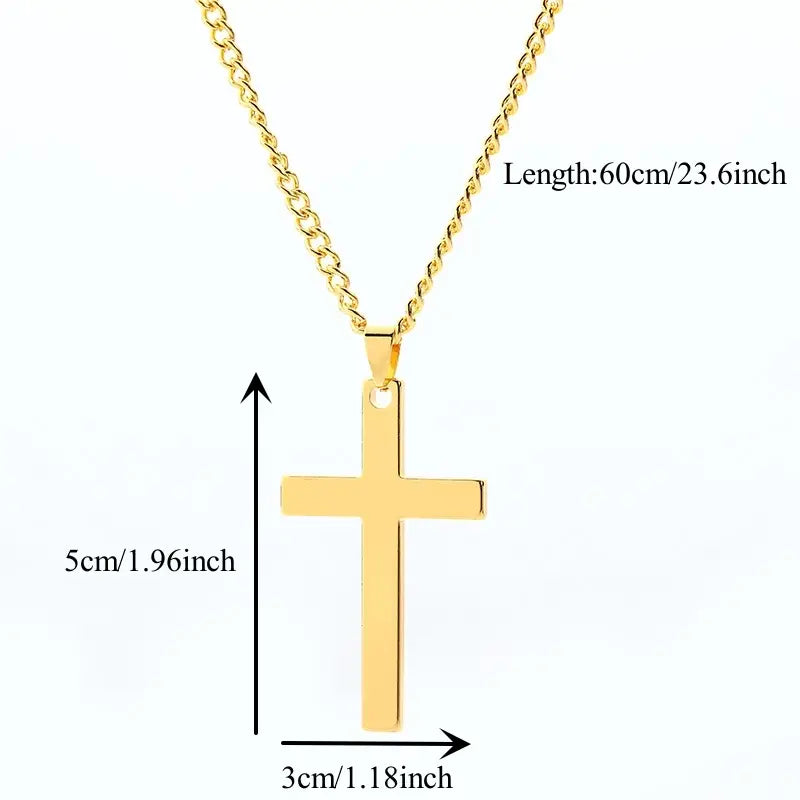 Men's Simple Black Cross Pendant Necklace Necklaces - DailySale