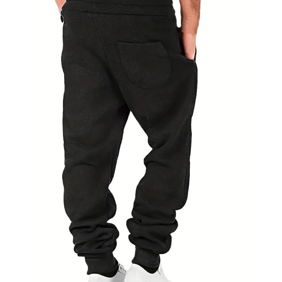 Men's Slim Fit Casual Trousers Drawstring Waist Sweatpants Men's Bottoms - DailySale