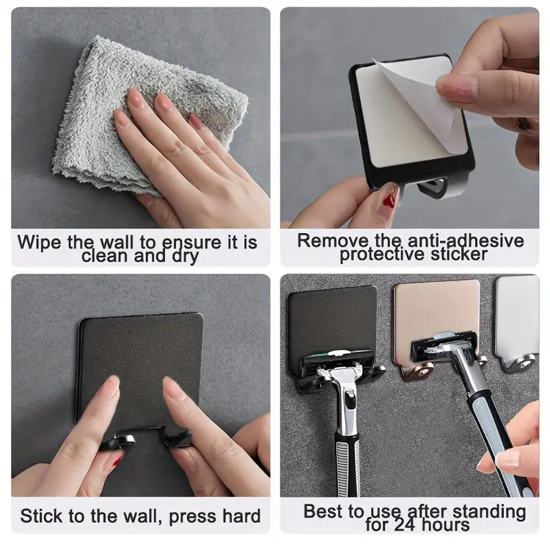 Men's Storage Hook for Bathroom Razor Shaver or Wall Kitchen Use Bath - DailySale