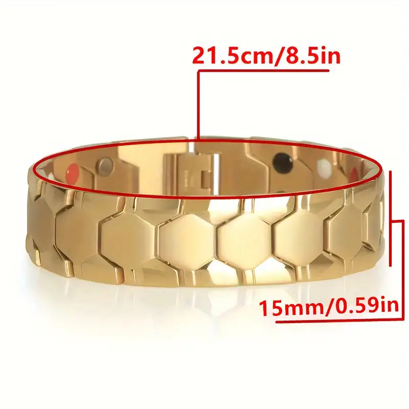 Men's Titanium Magnetic Bracelet 4-in-1 Energy Bracelets - DailySale