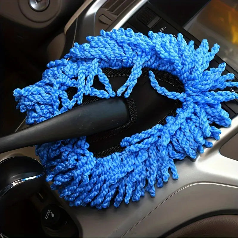 Microfiber Car Duster with Plastic Handle - Interior Cleaning Brush Compact Detailing Brush Tool for Vehicle Maintenance Automotive - DailySale