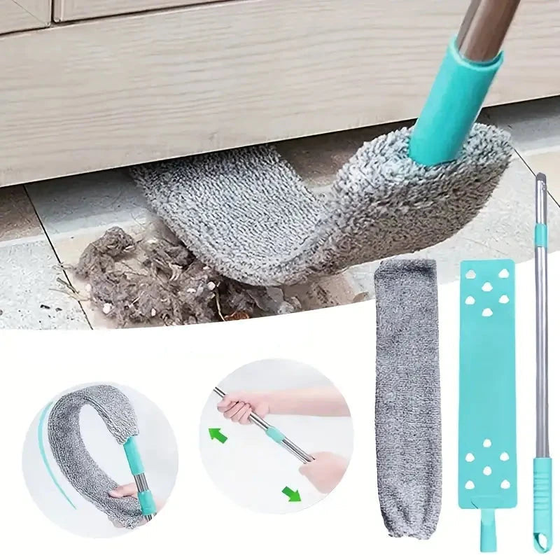 Microfiber Wet Dry Retractable Dusting Brush with Extension Rod Household Appliances - DailySale