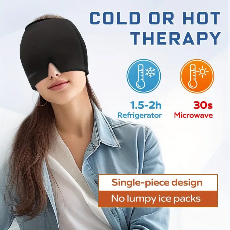 Migraine Relief Double Layer Gel Ice Head Wrap Wellness - DailySale