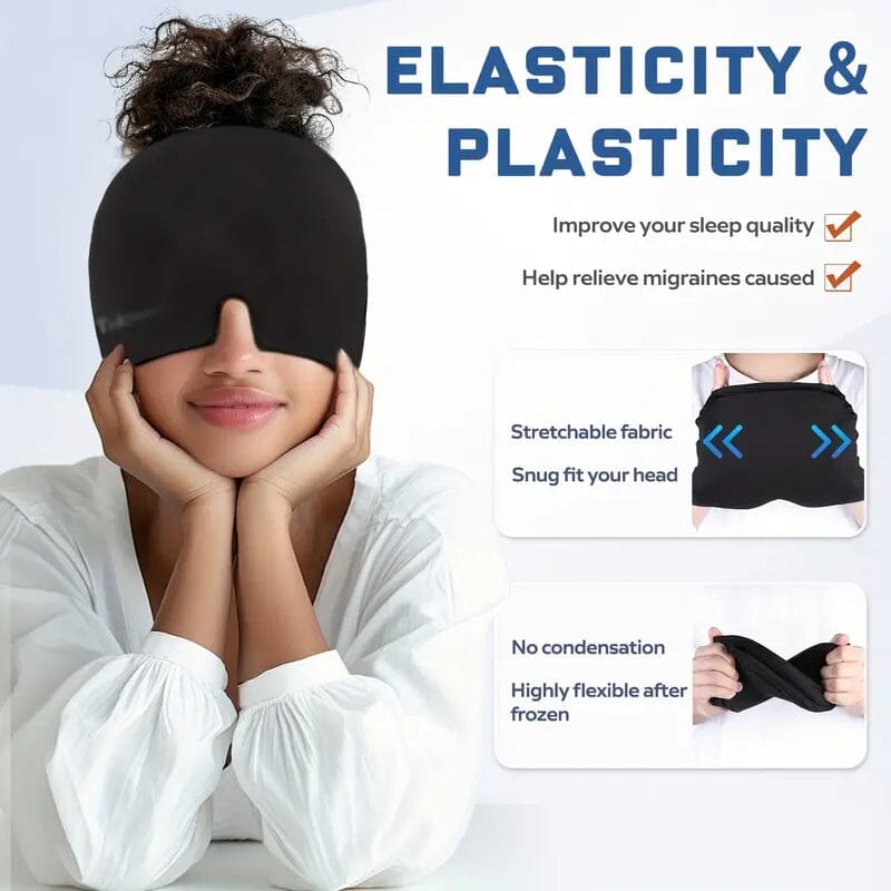 Migraine Relief Double Layer Gel Ice Head Wrap Wellness - DailySale