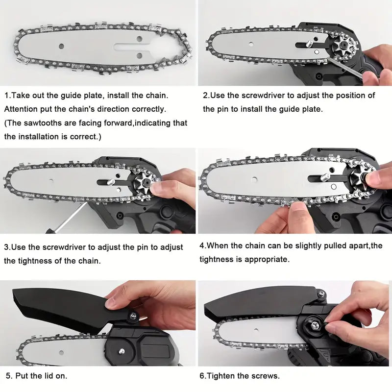 Mini Handheld Chain Saw - Band Saw with Premium Splash Protection, Safety Lock Garden & Patio - DailySale