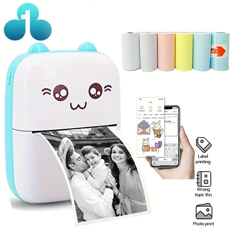 Mini Pocket Wireless BT Thermal Inkless Printer for Smartphones Mobile Accessories - DailySale