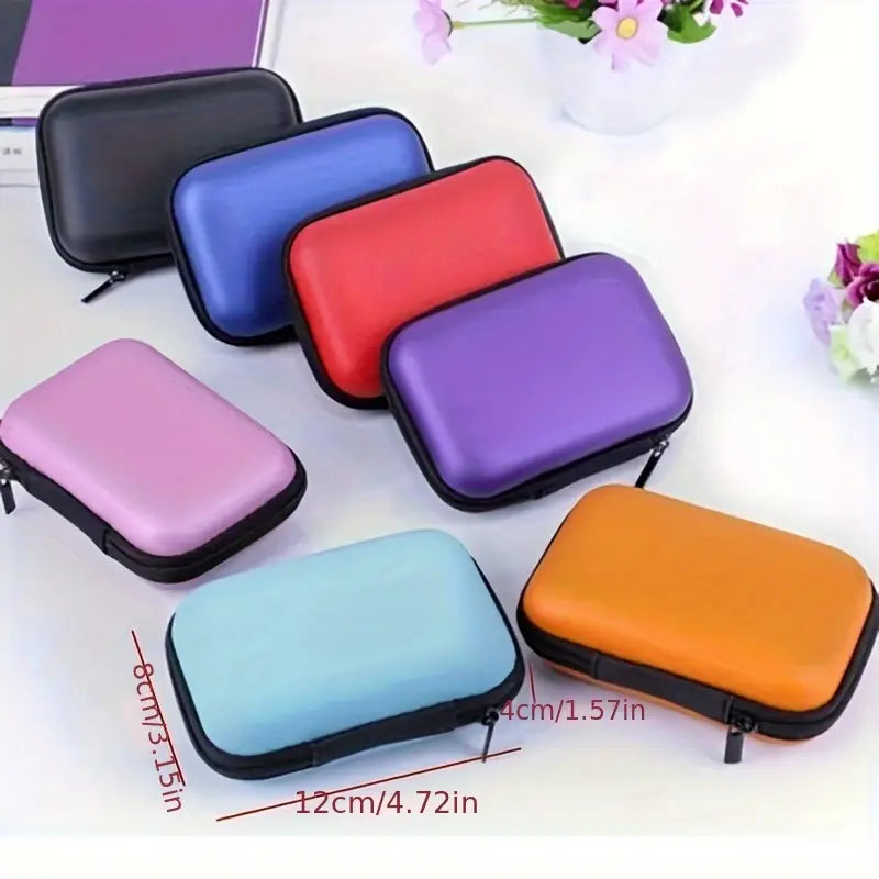 Mini Travel Portable Zippered Earphone, Coin, Jewelry, Accessory Box Bags & Travel - DailySale