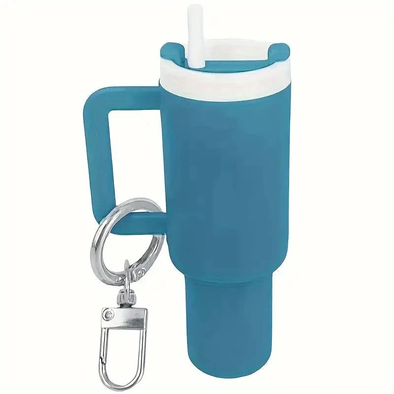 Mini Water Bottle Keychain - Street Style, Plastic Material Everything Else Blue - DailySale