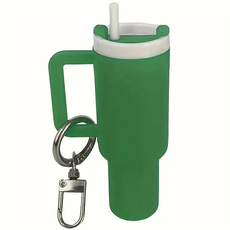 Mini Water Bottle Keychain - Street Style, Plastic Material Everything Else Green - DailySale