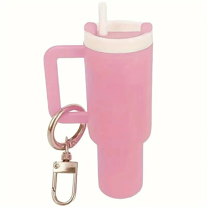 Mini Water Bottle Keychain - Street Style, Plastic Material Everything Else Pink - DailySale