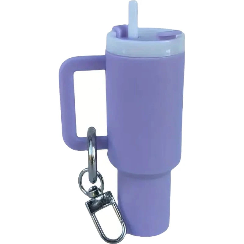 Mini Water Bottle Keychain - Street Style, Plastic Material Everything Else Purple - DailySale