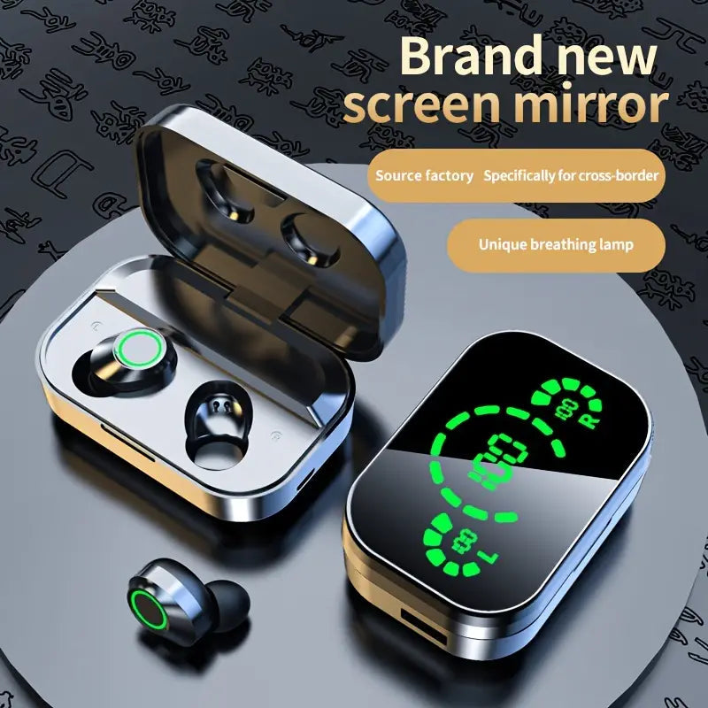 Mini Wireless Earbuds with Digital Display - True Wireless Stereo Earphones Headphones - DailySale