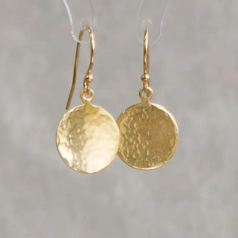 Minimalist Concave and Convex Small Round Earrings Earrings Gold - DailySale