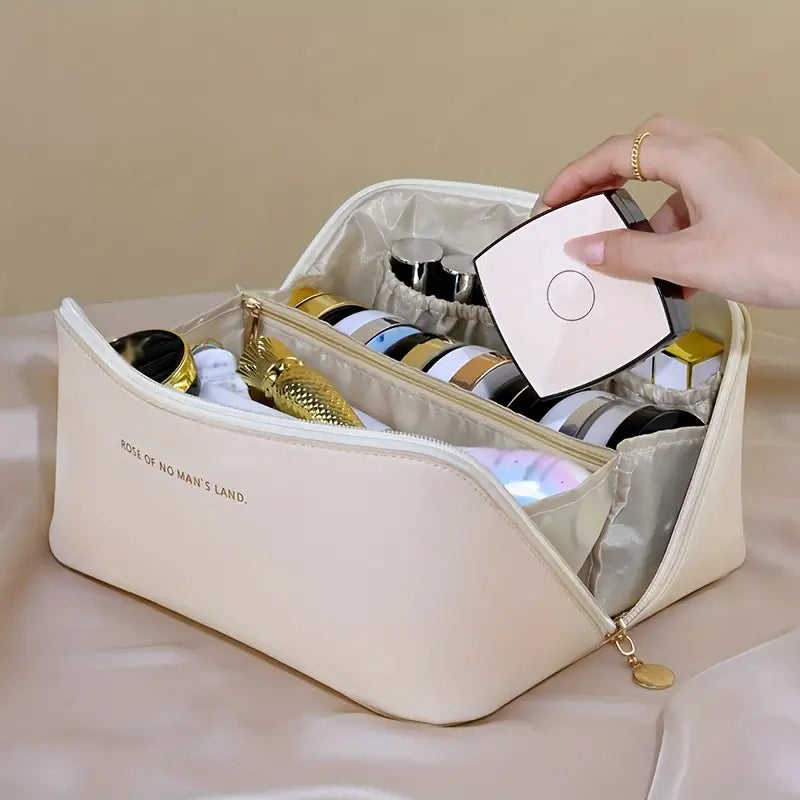 Minimalist Makeup Zipper Pouch Bags & Travel White - DailySale