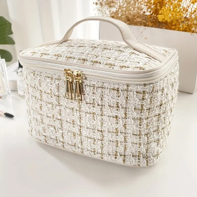 Minimalist Portable Makeup Zipper Handbag Bags & Travel White - DailySale