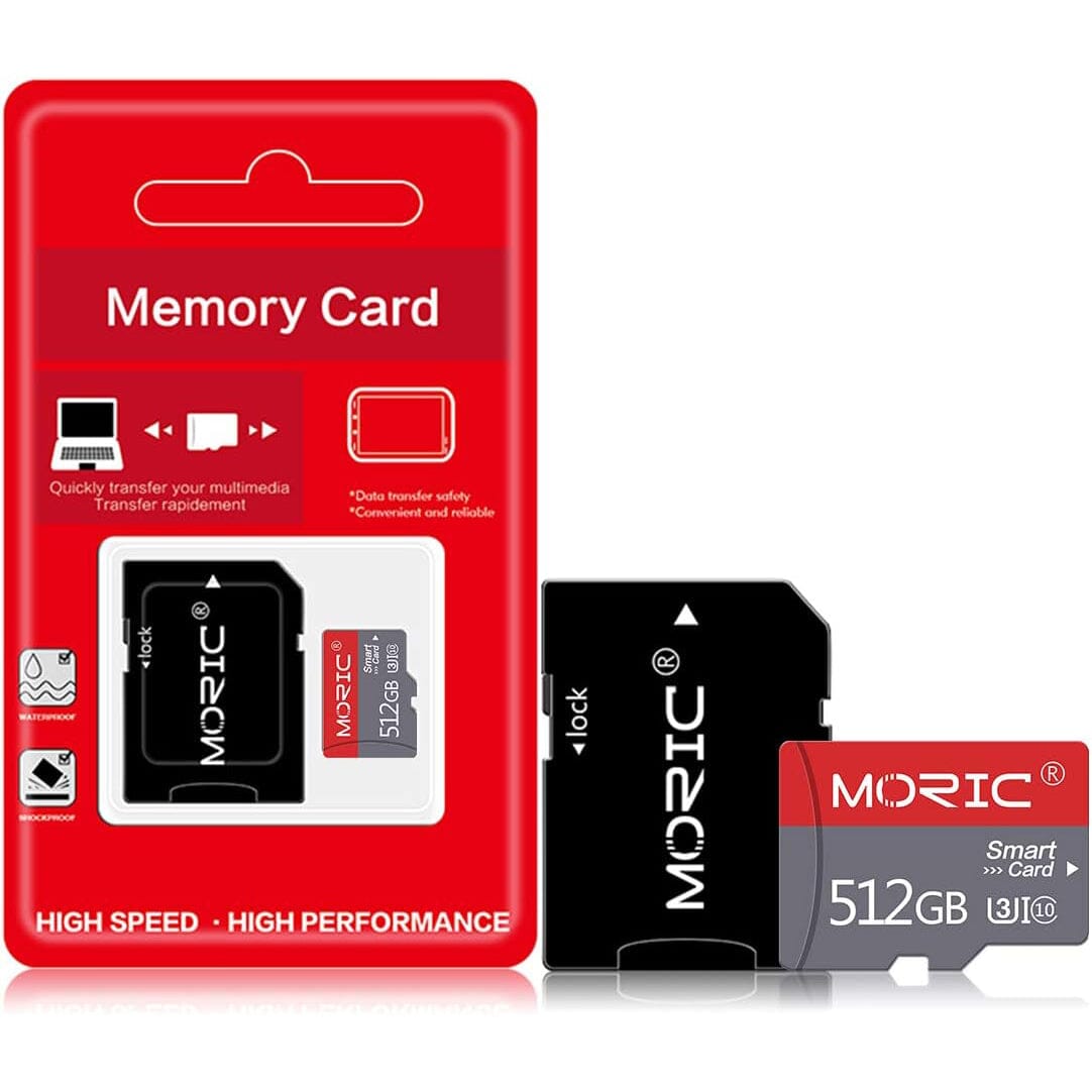 Moric 512GB Micro SD Card Fast Speed MicroSDXC UHS-I Memory Card Mobile Accessories - DailySale