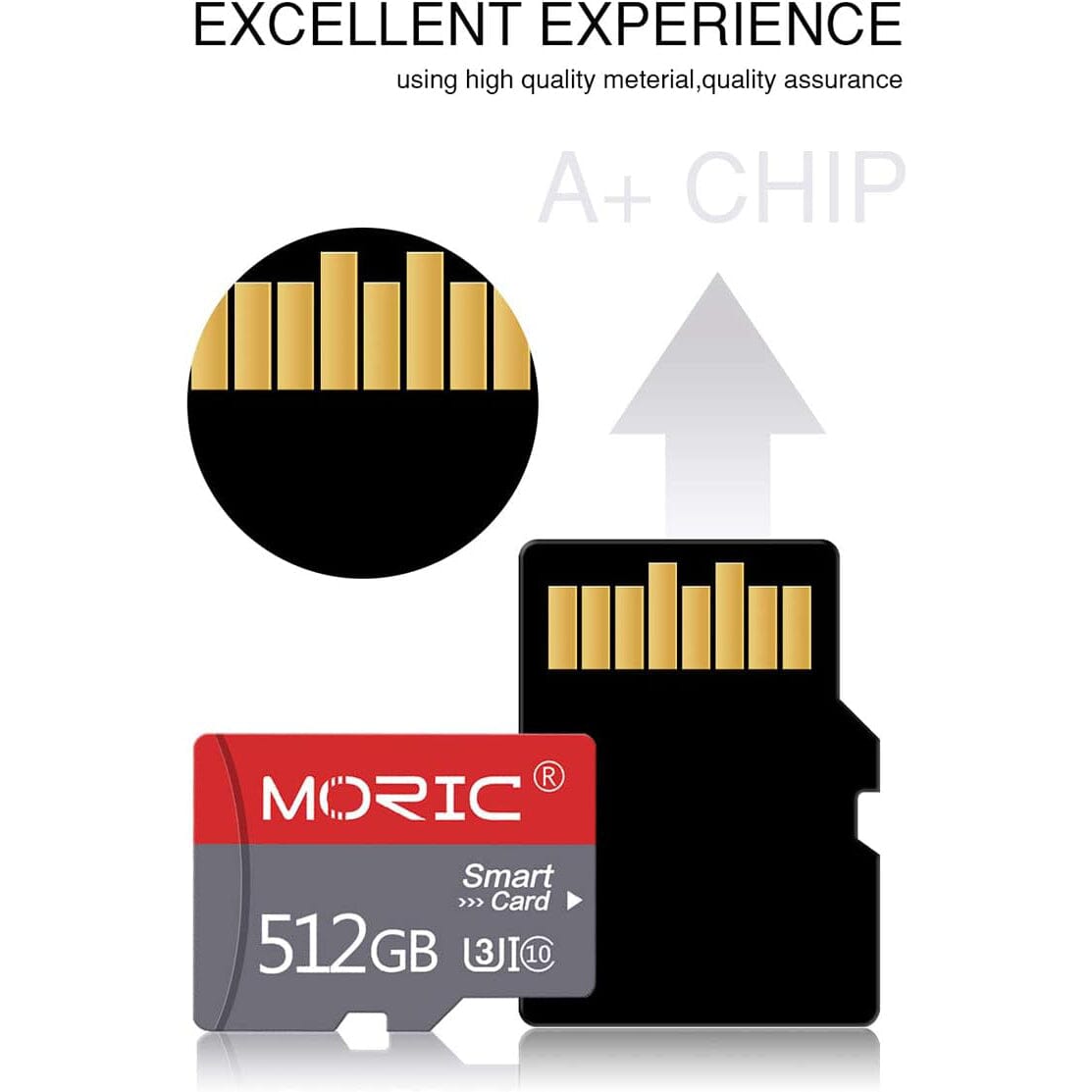 Moric 512GB Micro SD Card Fast Speed MicroSDXC UHS-I Memory Card Mobile Accessories - DailySale