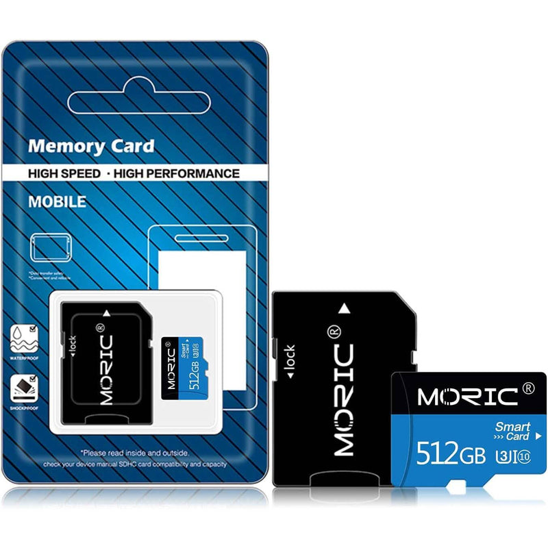 Moric 512GB Micro SD Card with Adapter Class 10 Fast Speed Memory Card Mobile Accessories - DailySale