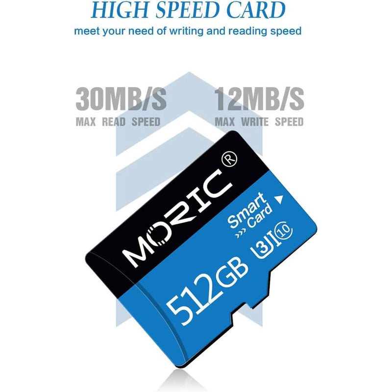 Moric 512GB Micro SD Card with Adapter Class 10 Fast Speed Memory Card Mobile Accessories - DailySale