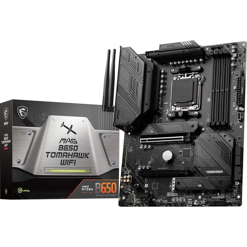 MSI MAG B650 Tomahawk WiFi Computer Gaming Motherboard (AM5, ATX, DDR5, PCIe 4.0, M.2, SATA 6Gb/s, USB 3.2 Gen 2, HDMI/DP, Wi-Fi 6E, AMD Ryzen 7000 Series Processors) (Refurbished) Computer Accessories - DailySale