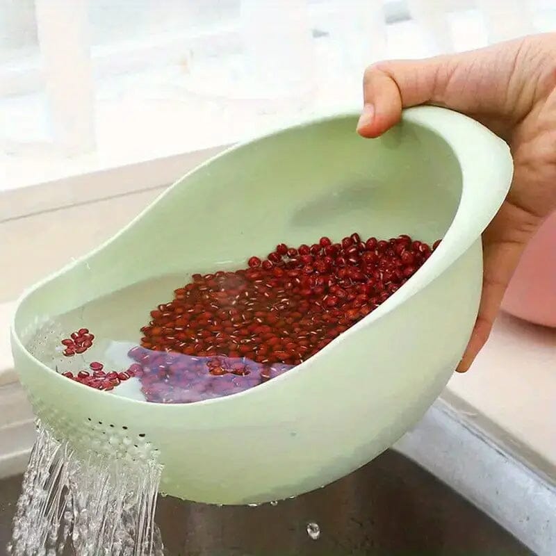 Multi-Use Food Safe Rice Washing Bowl Kitchen Tools & Gadgets Green - DailySale