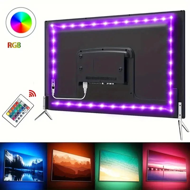 Multicolor LED Light Strip for TV with Remote Control String & Fairy Lights - DailySale