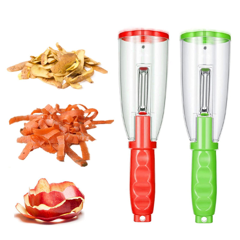 Vegetable Fruit Potato Peeler With Container Stainless Kitchen  Multifunctional