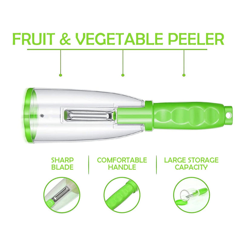 Multifunctional Storage Type Peeler With Storage Tube Compatible With  Apple, Vegetables, Kitchen Cutter