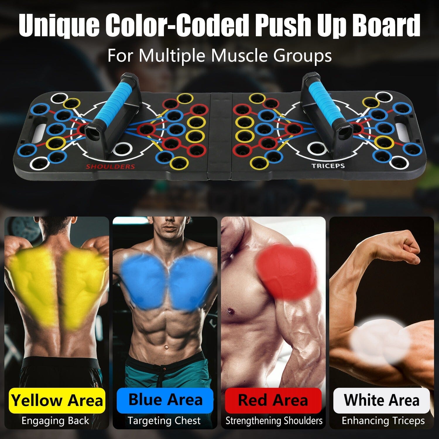 Multifunctional Push Up Board Home Strength Training Equipment with 15 Fitness Accessories Fitness - DailySale