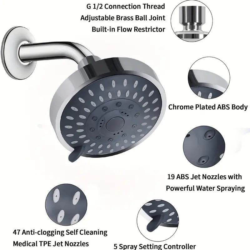 Multifunctional Replacement Rain Shower Head Bath - DailySale