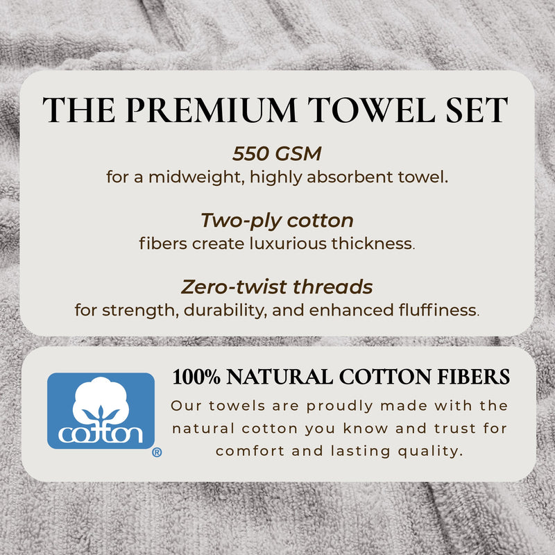 Luxury Combed Cotton Bath Towel Set - Karina Collection