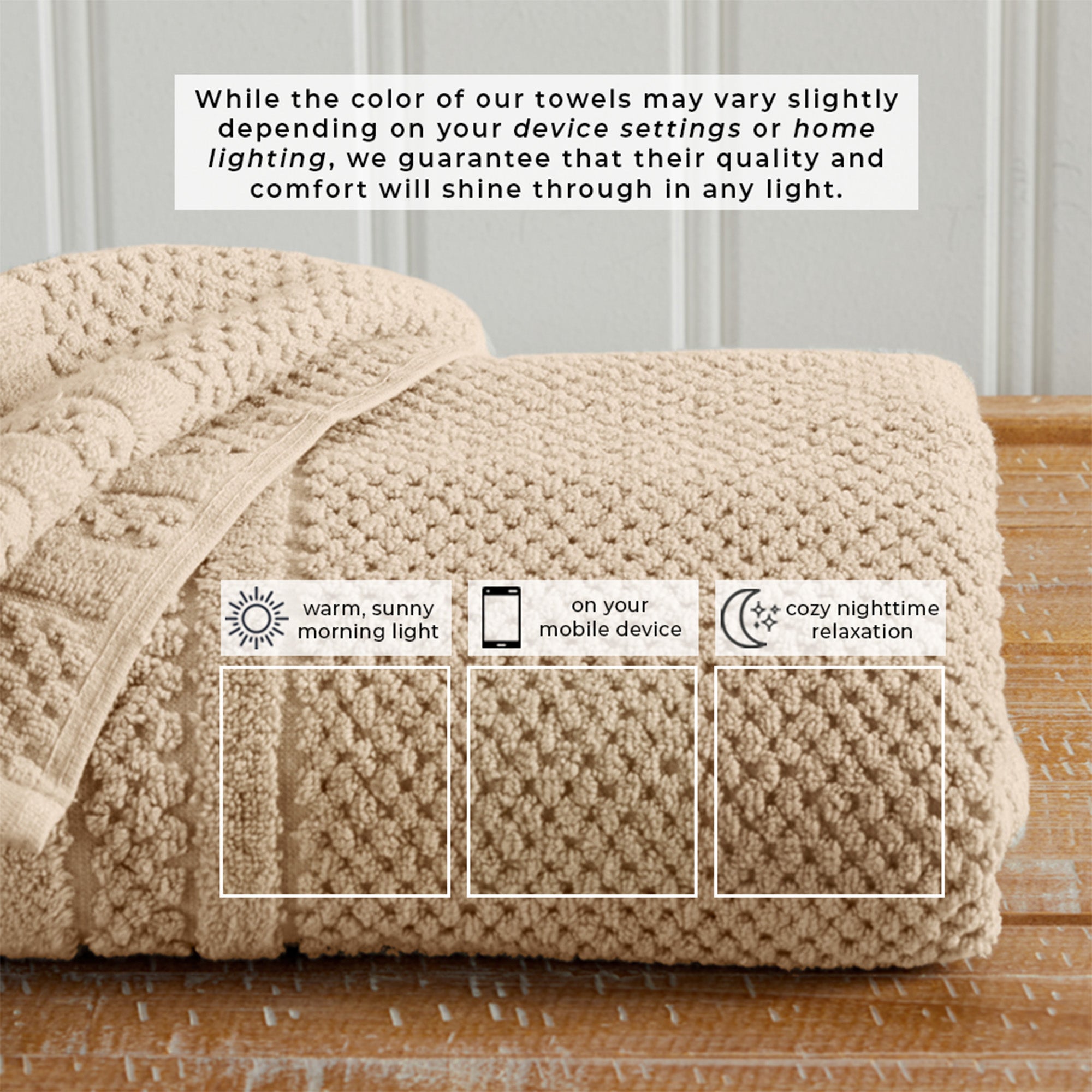 100% Cotton Checkered Jacquard Bath Towel Set - Giuliana Collection