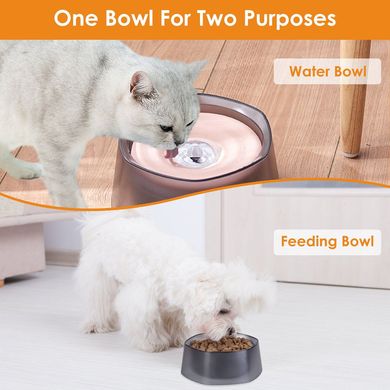 No Spill Dog Cat Water Bowl Spill Proof Slow Water Feeder Pet Supplies - DailySale