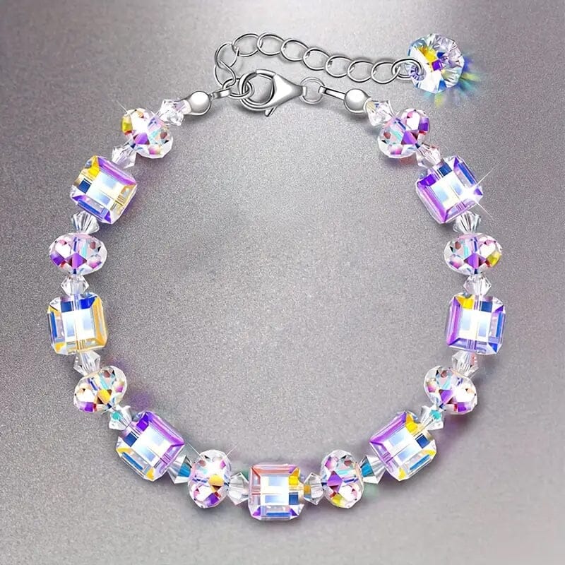 Northern Lights Artificial Crystal Bracelet 7"+ 2" Extension Chain Bracelets - DailySale