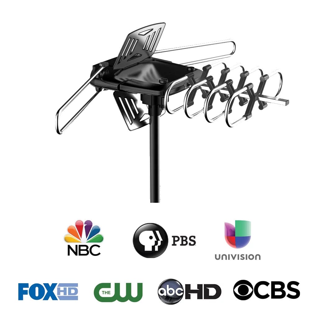 ONN ONA18CH901 HD Outdoor Antenna with 150 Miles Range + Included Pole TV & Video - DailySale