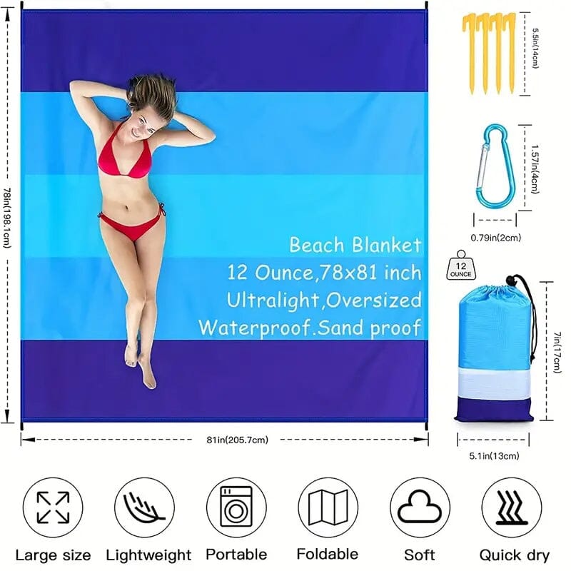 Oversized Waterproof Beach Blanket Sports & Outdoors - DailySale