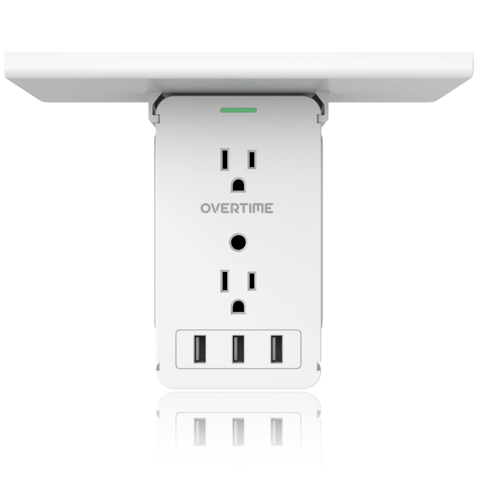 Overtime Outlet Extender with 8 AC and 3 USB Outlets Detachable Shelf Multi-Plug Outlet Extender with Surge Protector Batteries & Power Accessories - DailySale