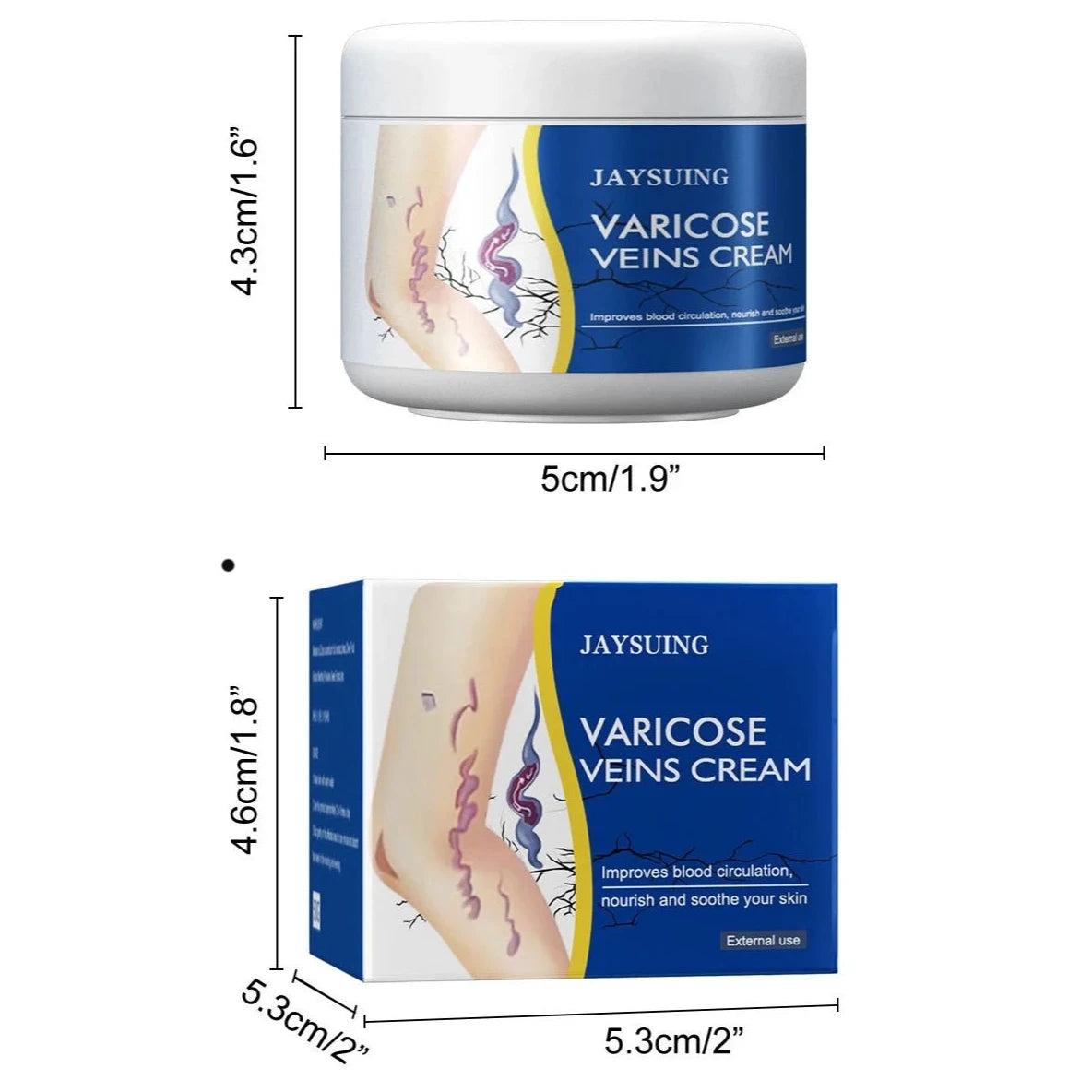 Pain Relief Leg Spider Veins Vasculitis Promote Circulation Smooth Metabolism 30g Exfoliation Beauty & Personal Care - DailySale